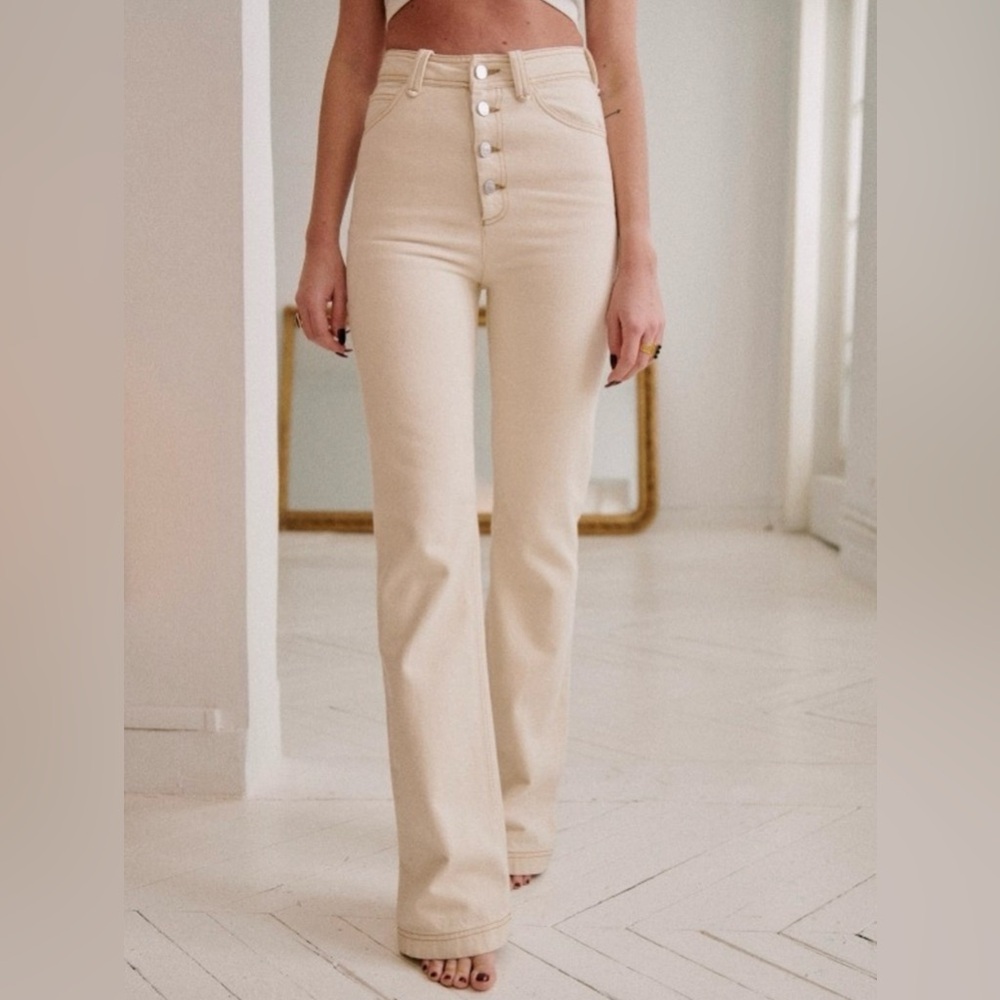 Sezane Justin High-Rise Denim Size 34